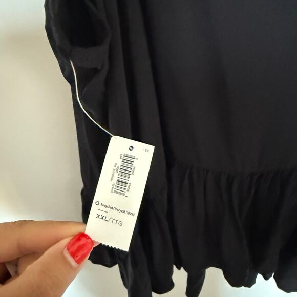 Old Navy Womens Milkmaid Coquette Babydoll Tank Top XXL Dark Cottagecore NEW - Picture 2 of 5